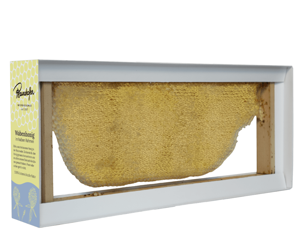 naturwabenimker praunshofer wildbau bienenprodukt euratsfeld naturwaben honig wabenhonig im halben rahmen